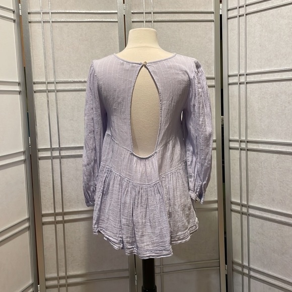 AMERICAN Eagle Size XS Purple Top Open Back - Picture 2 of 2